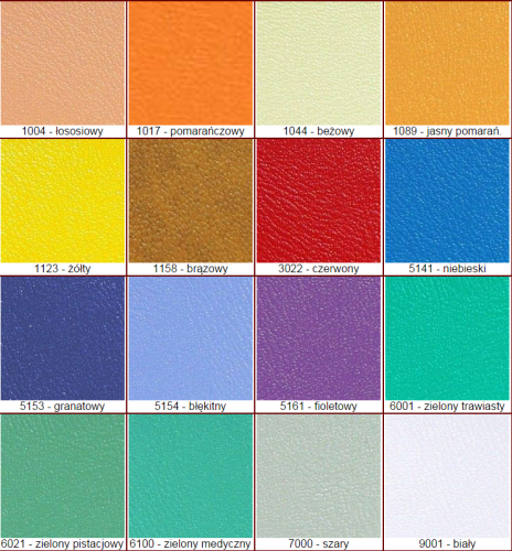 Kozetka - kolory tapicerki