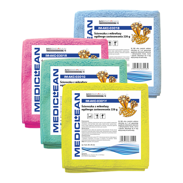 IM-AKC-303Y 30*30CM 360G (A'5) - ŚCIERKI Z MIKROFAZY ŻÓŁTE