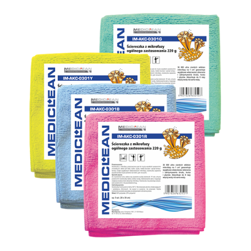 IM-AKC-301Y 30*30CM 220G (A'5) - ŚCIERKI Z MIKROFAZY ŻÓŁTE