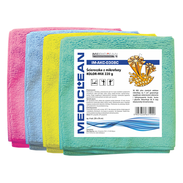 IM-AKC-308C 30*30CM 220G (A'4) - ŚCIERKI Z MIKROFAZY MIX