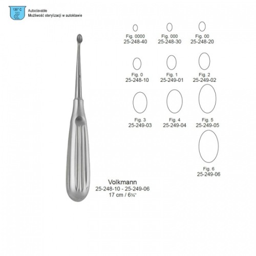 ŁYŻKA KOSTNA OWALNA "VOLKMANN" 5MM FIG.0