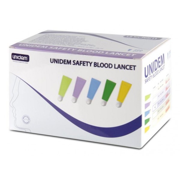UNIDEM 0,8*1,8MM 21G - NAKŁUWACZ BEZPIECZ.(A'200)
