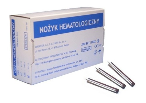 ZARYS - NOŻYK HEMATOLOG.DO NAKŁUĆ PALCA "M" A'200