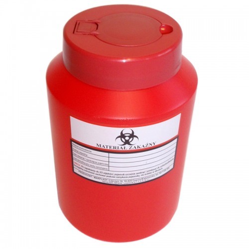 MARPLAST 2L CZERWONY - POJEMNIK NA ODPADY MED.