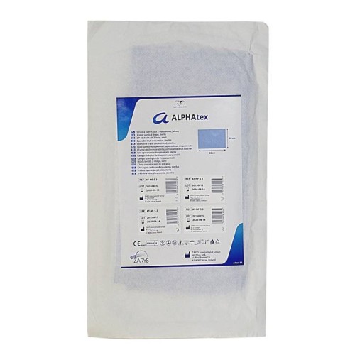 ALPHATEX-NFF-S-4E 75*90CM - SERWETA CHIR.2W STERYLNA Z OTWOREM ŚR.7CM