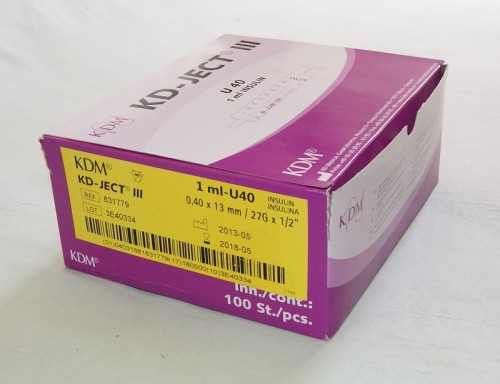 KD-JECT U40 1ML 0,4*13MM - STRZYK.INSU.IGŁA NAKŁ.(A'100)