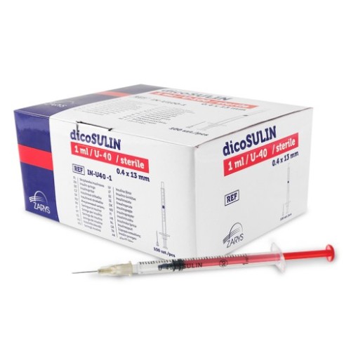DICOSULIN U40 1ML 0,4*13MM- STRZYK.INSUL.IGŁ.NAKŁ.(A'100)