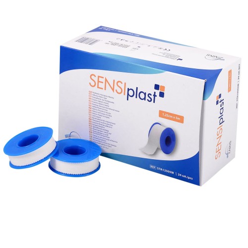 SENSIPLAST 2,5CM*9M SZPULA - PRZYLEPIEC TKANINA BIAŁY