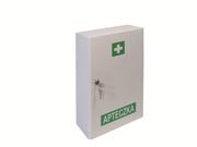 VERA 2 (34) - APTECZKA METAL BIUROWA BIAŁA 40*25*11CM (WYPOSAŻ.DIN 13157PLUS)