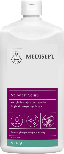 VELODES SCRUB 500ML - PŁYN ANTYBAKTER. DO MYCIA RĄK