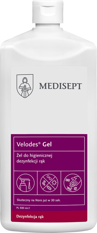 VELODES GEL 500ML - ŻEL ODKAŻAJACY RĘCE