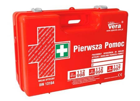 VERA TOP 10 (64) - APTECZKA PLAST. WALIZKA FLUOROSCEN (WYPOSAŻ.DIN 13164 PLUS)