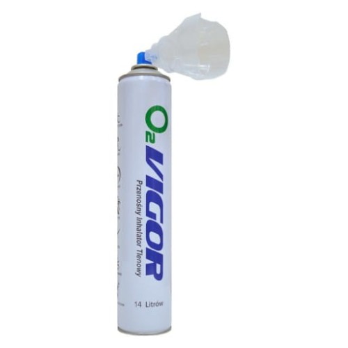 O2 VIGOR 99% 14L - PRZENOŚNY INHALTOR TLENOWY DO 140 WDECHÓW