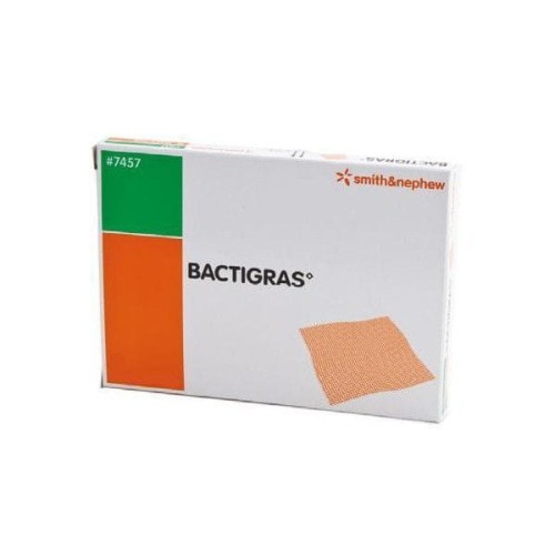BACTIGRAS 10*10CM - OPATR. PARAFINOWY GAZOWY Z CHLORCHEKS.STERYLNY (A'10)