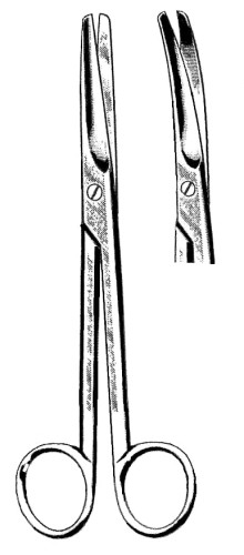 GAMA-13-196 MAYO 23CM - NOŻYCZKI CHIR.ODGIĘTE