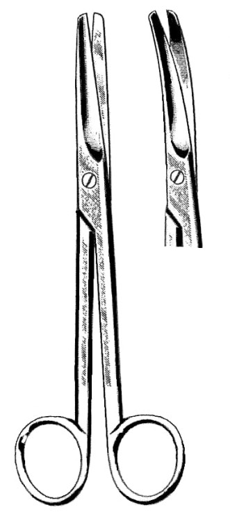 GAMA-13-196 MAYO 23CM - NOŻYCZKI CHIR.ODGIĘTE