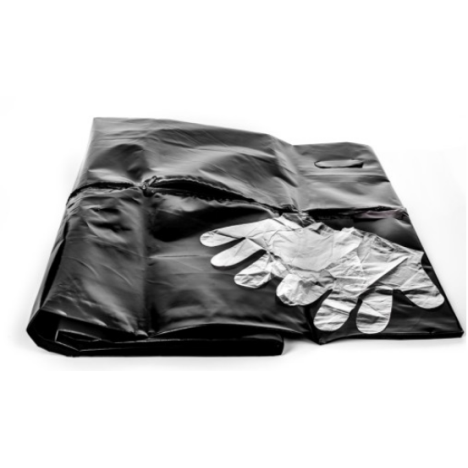 FOLTEX CZARNY - WOREK DO ZWŁOK NA ZAMEK Z FOLII PE (GRUB.0,014MM + 2*PODKŁAD 0,007MM)