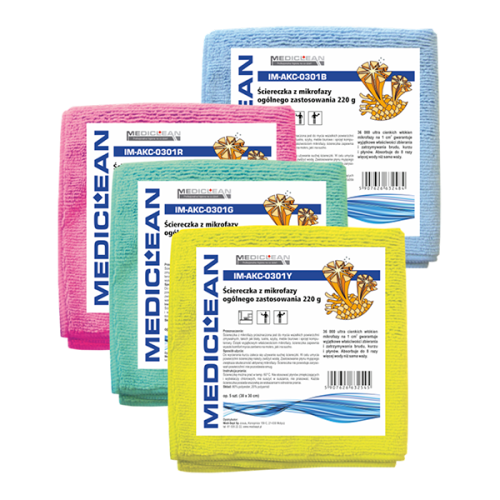 IM-AKC-303G 30*30CM 360G (A'5) - ŚCIERKI Z MIKROFAZY ZIELONE