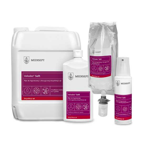 VELODES SOFT 1L - PŁYN ODKAŻAJACY RĘCE