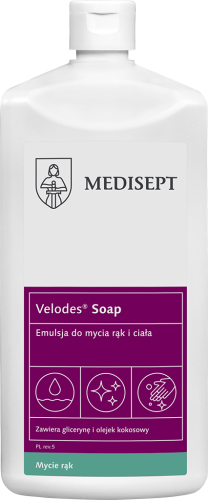 VELODES SOAP 500ML - EMULSJA DO MYCIA RĄK/CIAŁA 25MM