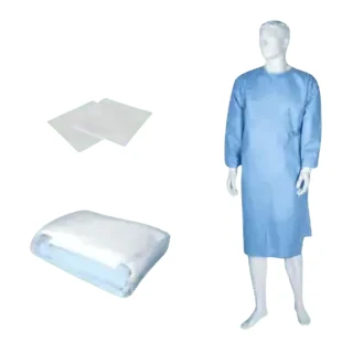 ALPHATEX STANDARD "M" NIEBIESKI - FARTUCH CHIR. WŁ. 2*RĘCZ.STERYLNY