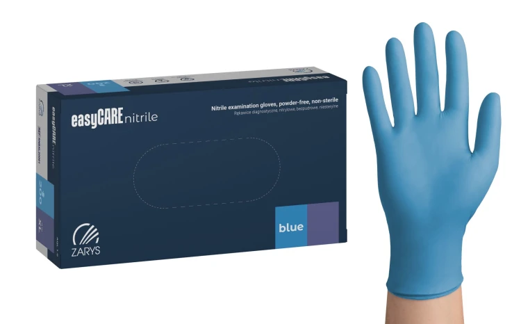 EASYCARE NITRYL BLUE "XS" - RĘK.DIAG.B/PUDR.NIEB.(A'100)