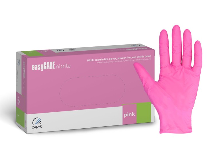 EASYCARE NITRYL PINK "S" - RĘK.DIAG.B/PUDR.RÓŻO.(A'100)