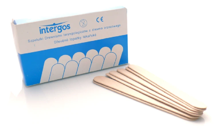 Szpatułki laryngologiczne drewniane jednorazowe INTERGOS